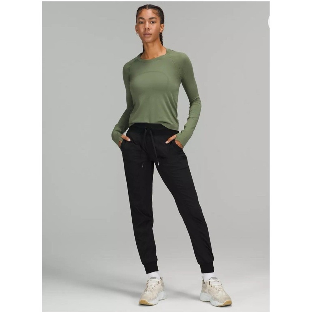Lululemon Dance Studio Mid-Rise Full Jogger Pants Lightweight Drawstring Black 4
